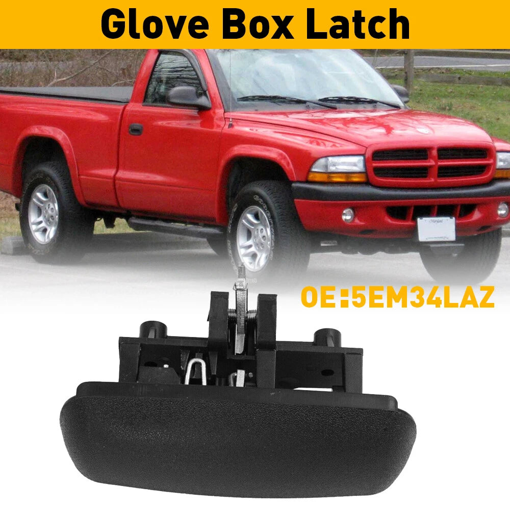 Glove Latch Box Handle Agate Black For 1997-2000 Dodge Dakota Durango 3.9L 4.7L 6B93BC-57