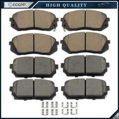 Front Rear Ceramic Brake Pad Kit For 2007 2008- 2012 Kia Rondo 2.4L 2.7L V6 6B93BC-57