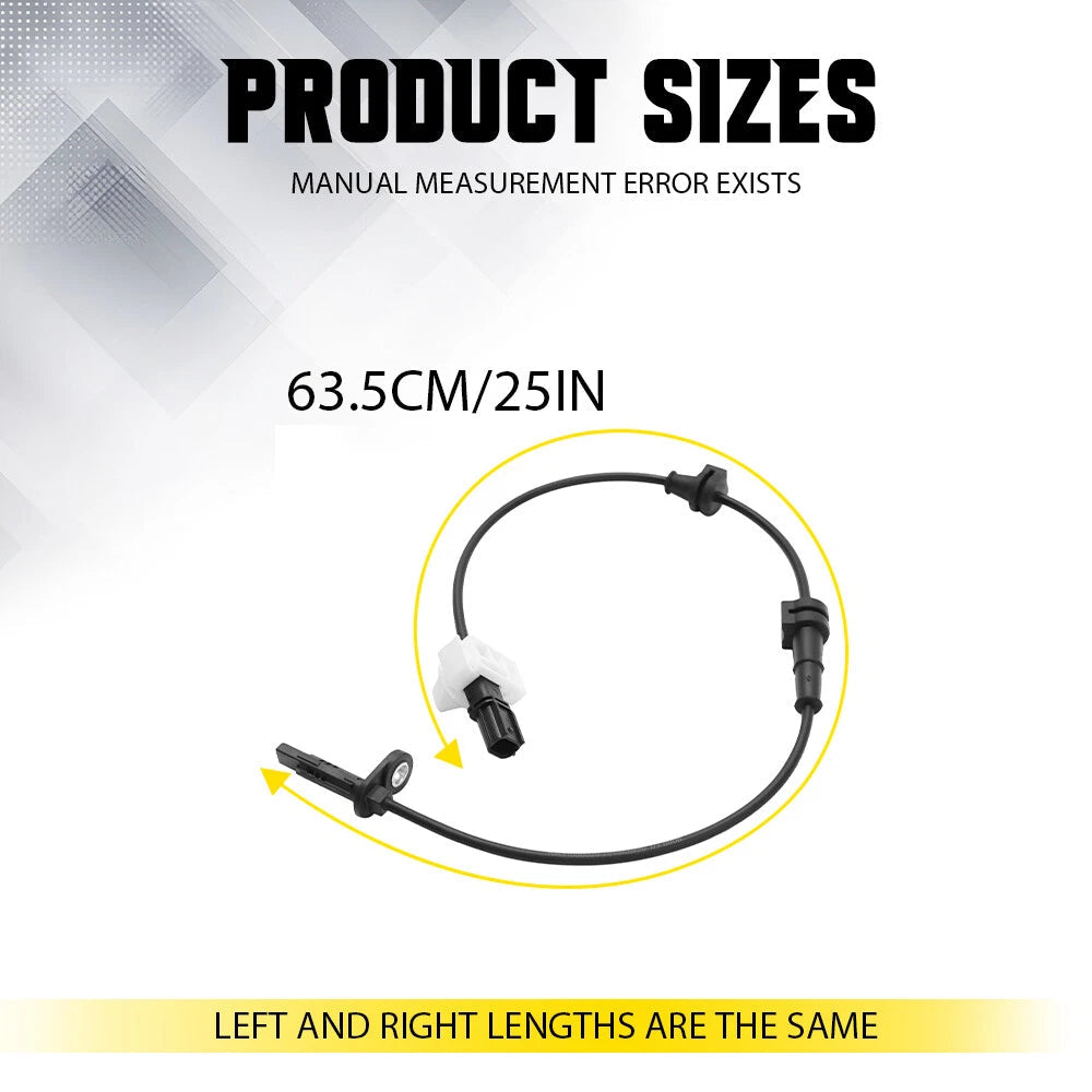 Pair For 2013-17 Honda Accord Wheel Mounted W/ Harness Rear ABS Speed Sensor A 6B93BC-57