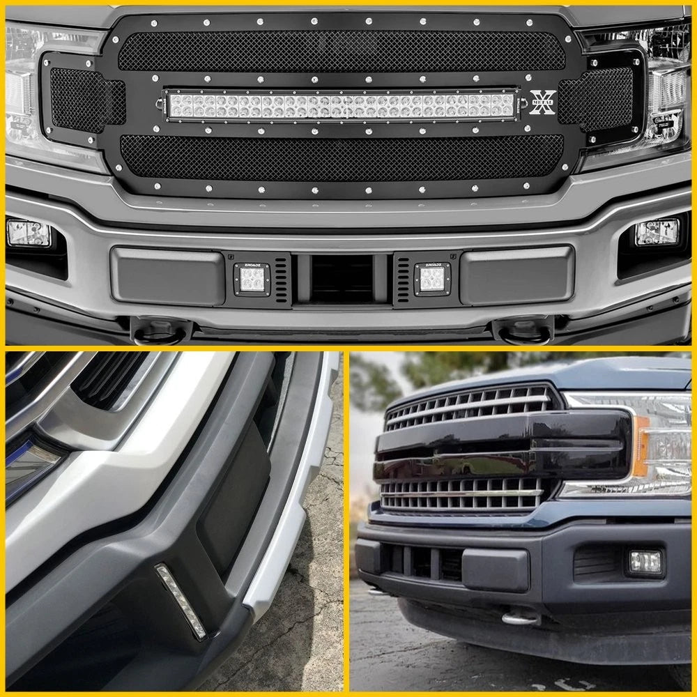 For 2018-2020 Ford F150 Front Bumper Inserts Guards Pads End Caps Cover Trim EOA 6B93BC-57