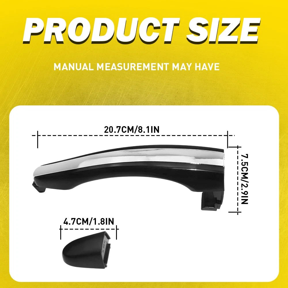 Rear Left Right Exterior Door For Handle Hyundai Azera 2006-2011 Primed Plastic 6B93BC-57