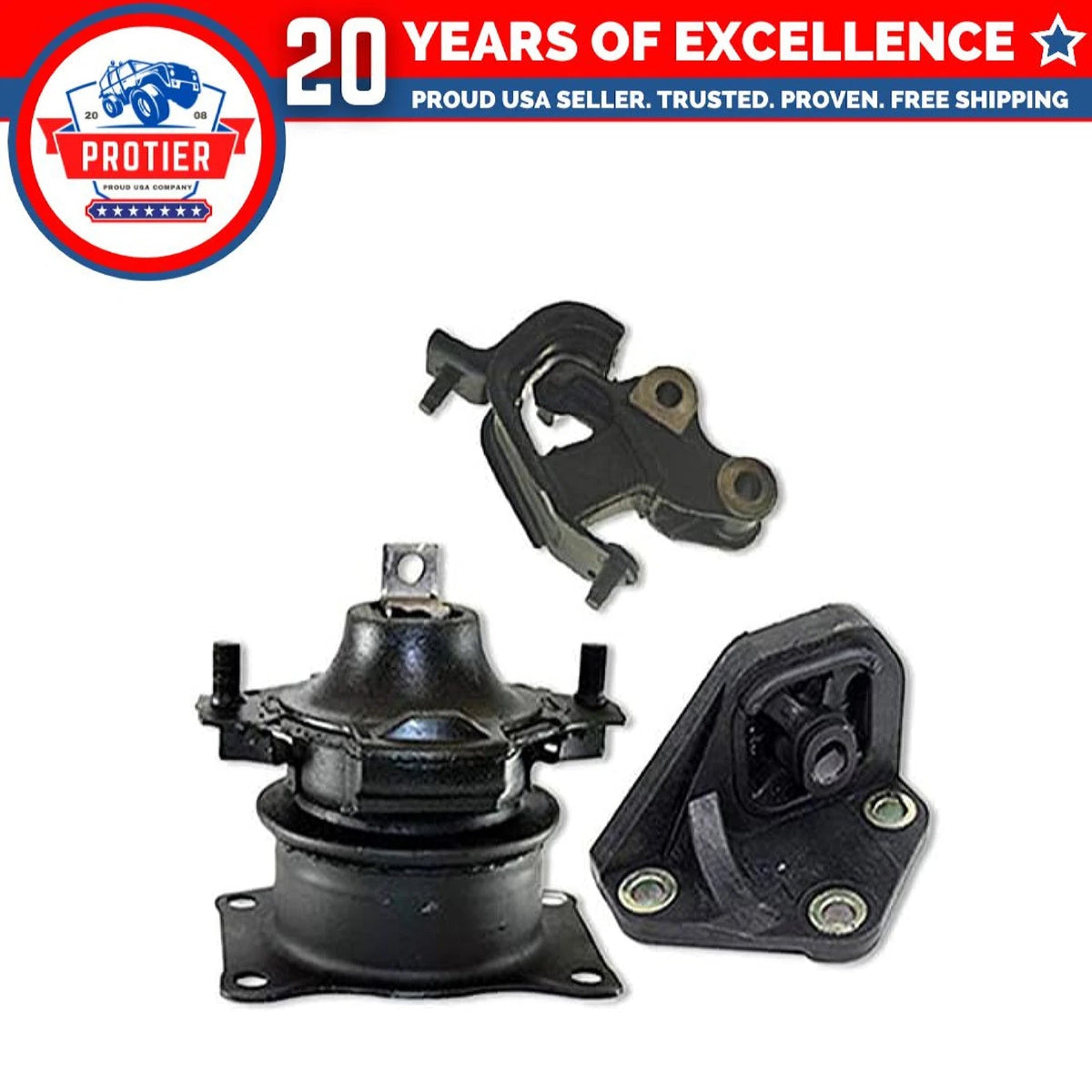 Fits 2003-2007 Honda Accord 2.4L MANUAL Front Motor/Front & Upper Trans Mount : 6B93BC-57