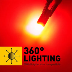 2X AUXITO T10 LED Canbus Light Bulbs 192 168 194 2825 W5W Super Bright Red EOA AUXITO