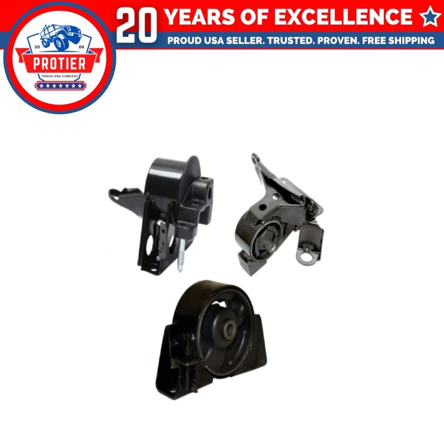 Engine Motor & Trans Mount Set Compatible for 2005-2006 Nissan X-Trail 2.5L AWD 6B93BC-57
