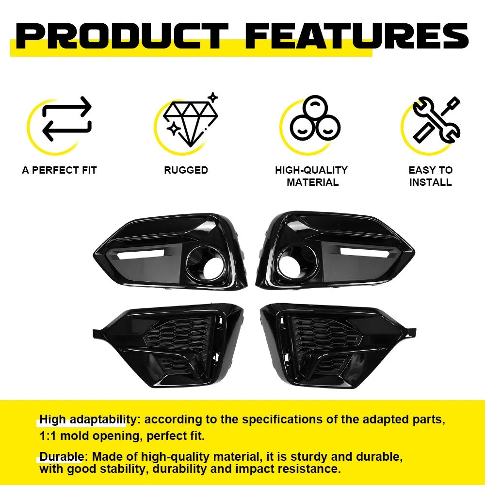 FOR 16-21 CIVIC TYPE R FK8 FACELIFT FRONT REAR BUMPER FOG LIGHT GARNISH COVER EA 6B93BC-57