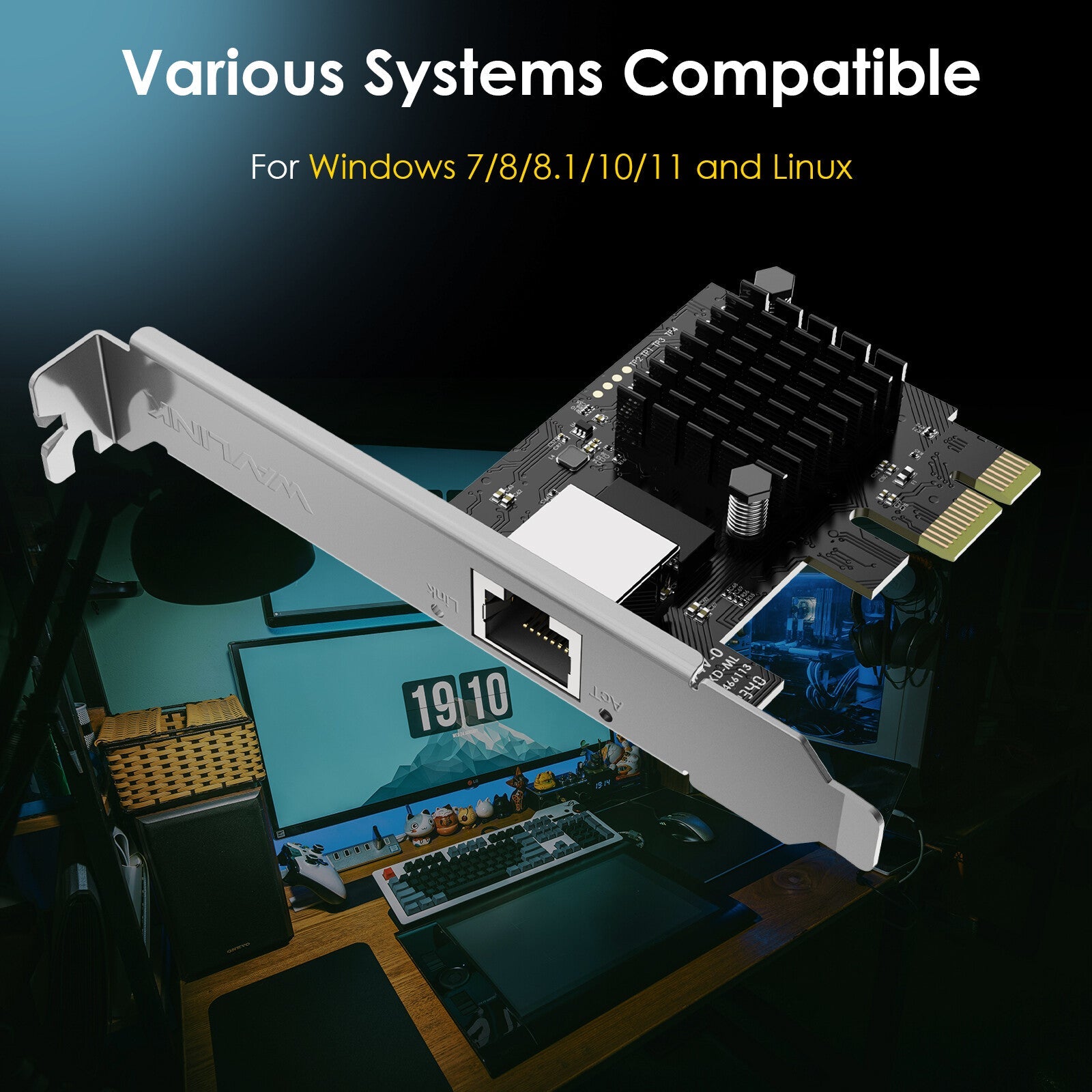 1Gb/2.5Gb/5Gb/10Gb Base-T PCI-e Network Card PCI Express Ethernet Adapter 6B93BC-57