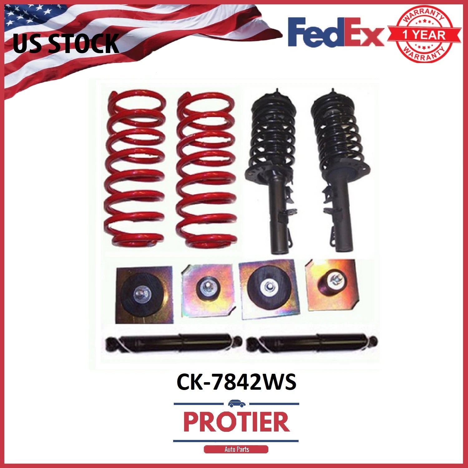 Front and Rear Conversion Kit for LINCOLN CONTINENTAL w/ Shocks 6B93BC-57