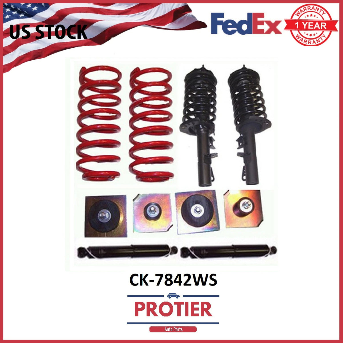 Front and Rear Conversion Kit for LINCOLN CONTINENTAL w/ Shocks 6B93BC-57
