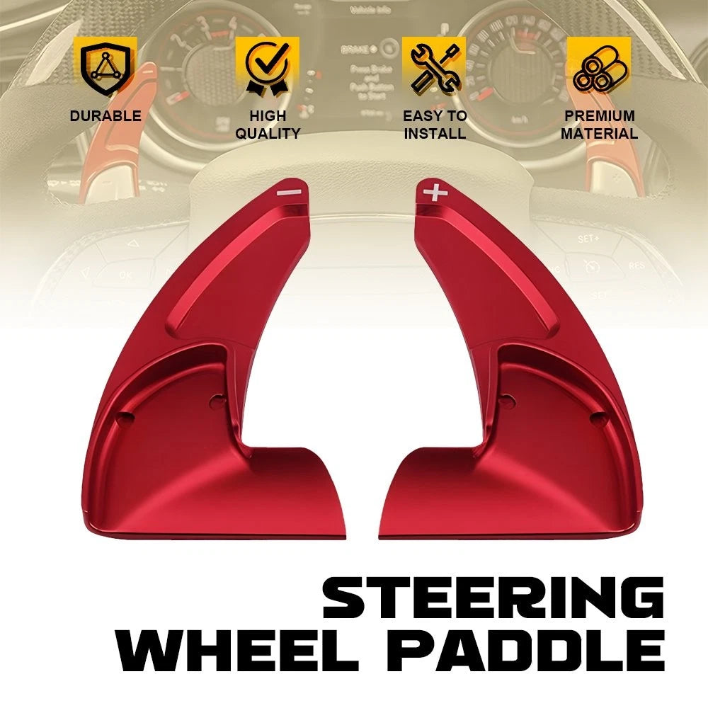 For 2014-21 Dodge Durango Red Steering Wheel Gear Shift Paddle Cover Aluminum EA 6B93BC-57