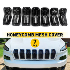 Fits 2014-2018 Jeep Cherokee Front Grille Trim Black Insert Hood Honeycomb Mesh 6B93BC-57