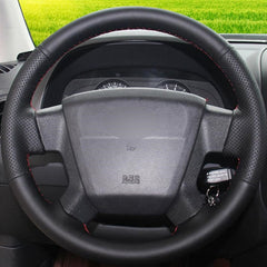 Top Leather Steering Wheel Hand-stitch on Wrap Cover For Jeep Compass Patriot