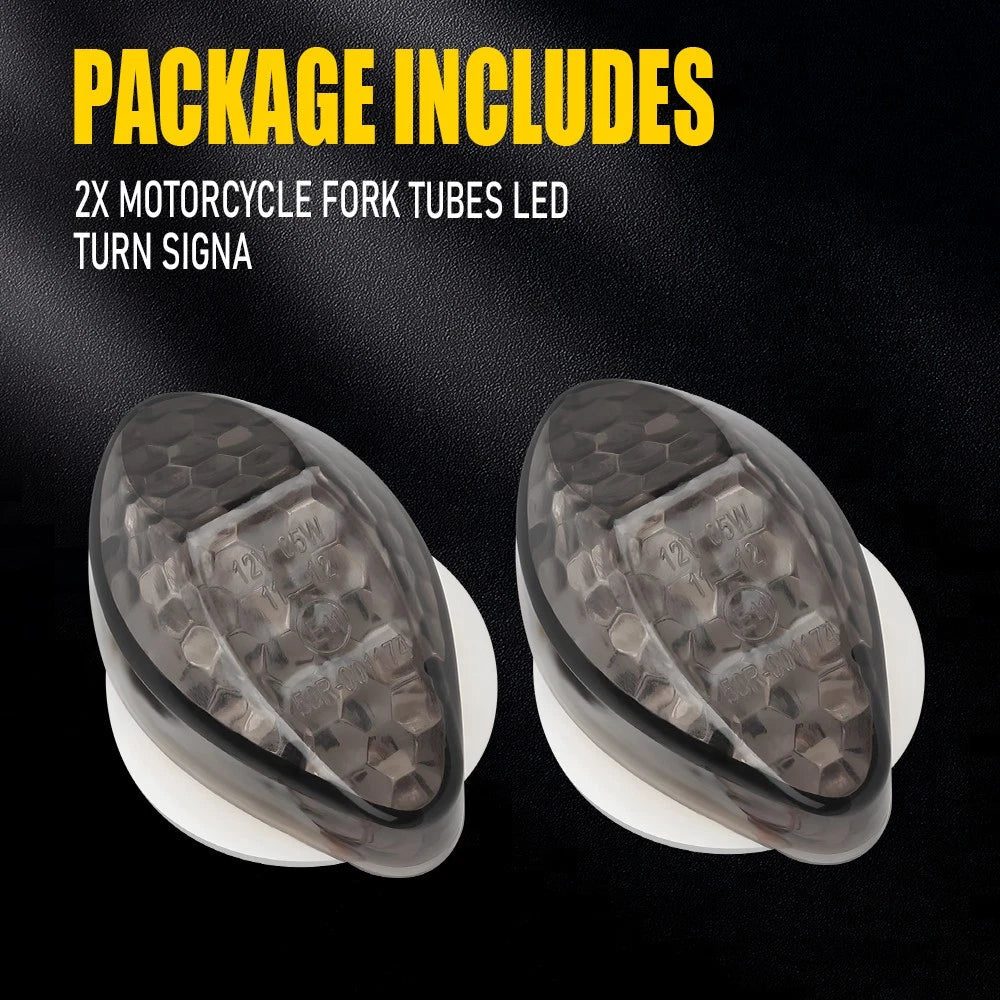 4PCS LED Motorcycle Turn Signal Indicator Smoked Amber Blinker Light Universal A 6B93BC-57