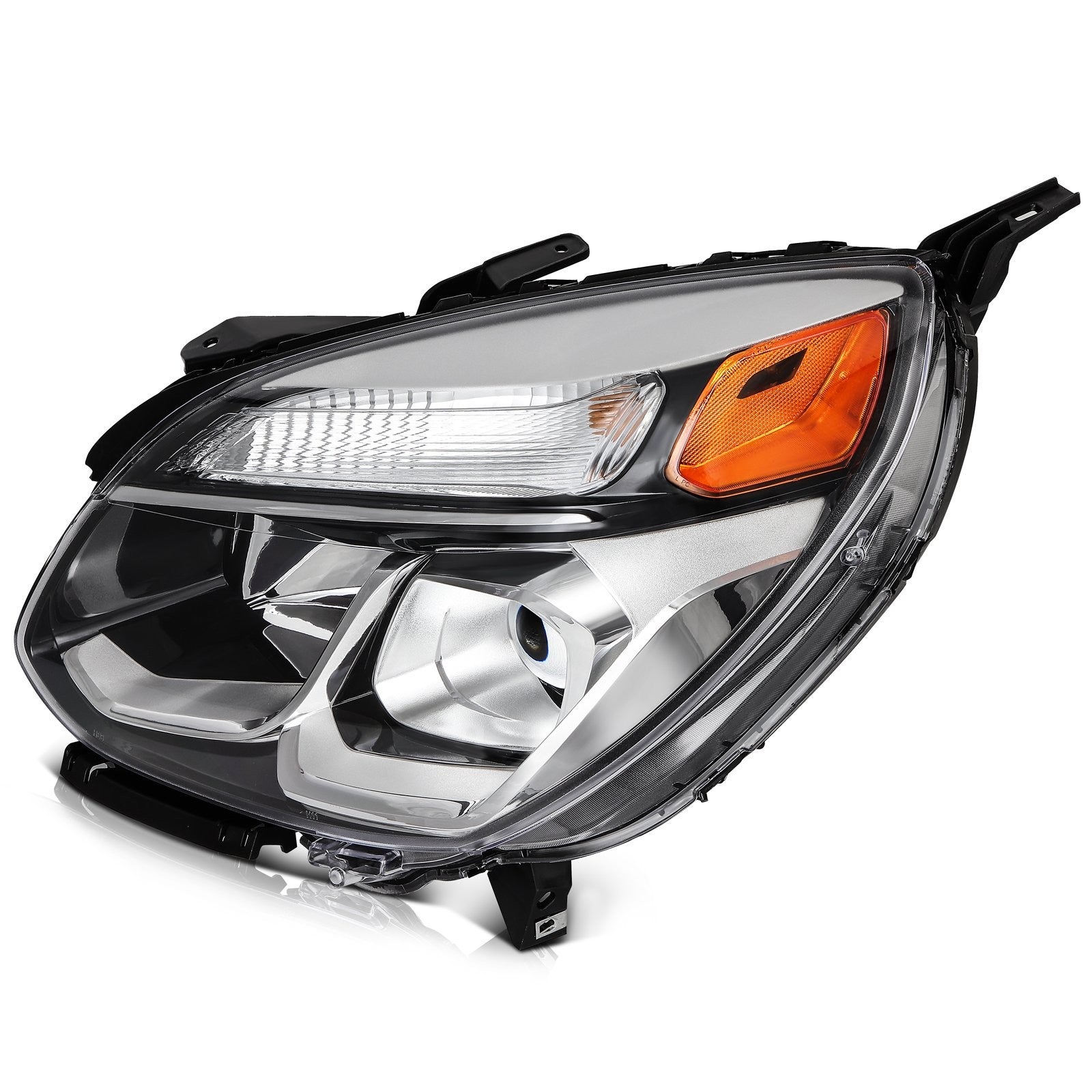 ECCPP Headlights Assembly For Chevrolet Equinox 2.4L 3.6L 2016-2017 Pair Black 6B93BC-57
