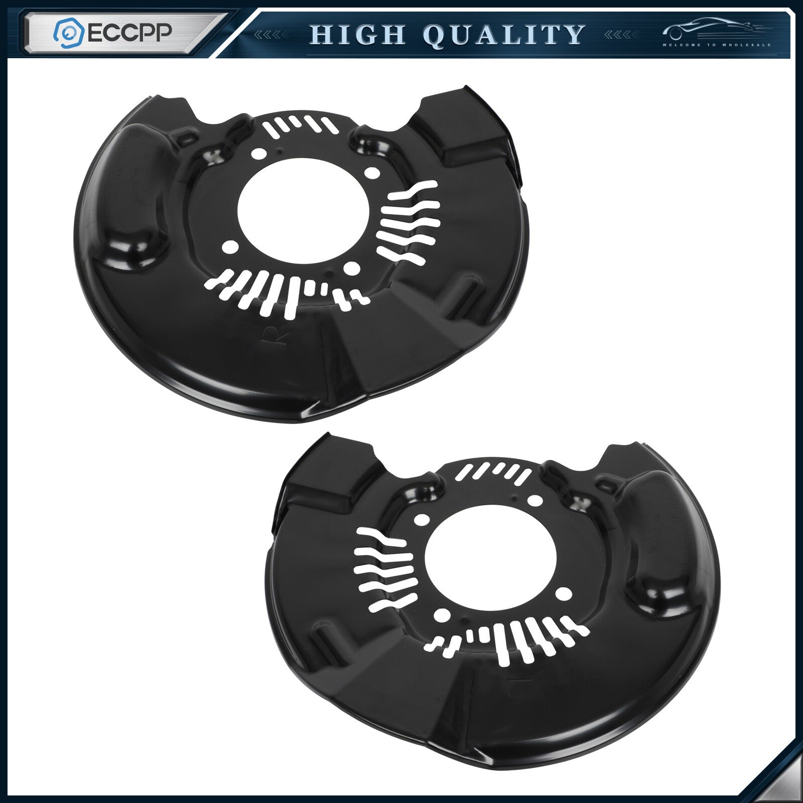 Front RH & LH Brake Dust Shields 2Pcs For Toyota Tacoma 47782-04050 47781-04050 6B93BC-57