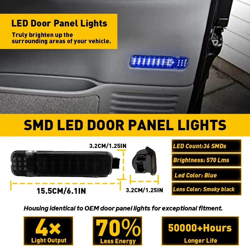 For Cadillac Escalade 1999-2006 LED Door Courtesy Lights 15021518 15021517 EOA 6B93BC-57