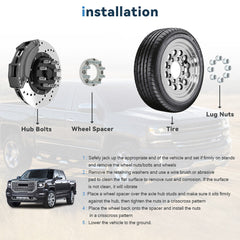 2Pc 1.5" 8x180 to 8x6.5 Wheel Adapters 14x1.5 For Chevy Silverado Sierra 2500 HD 6B93BC-57