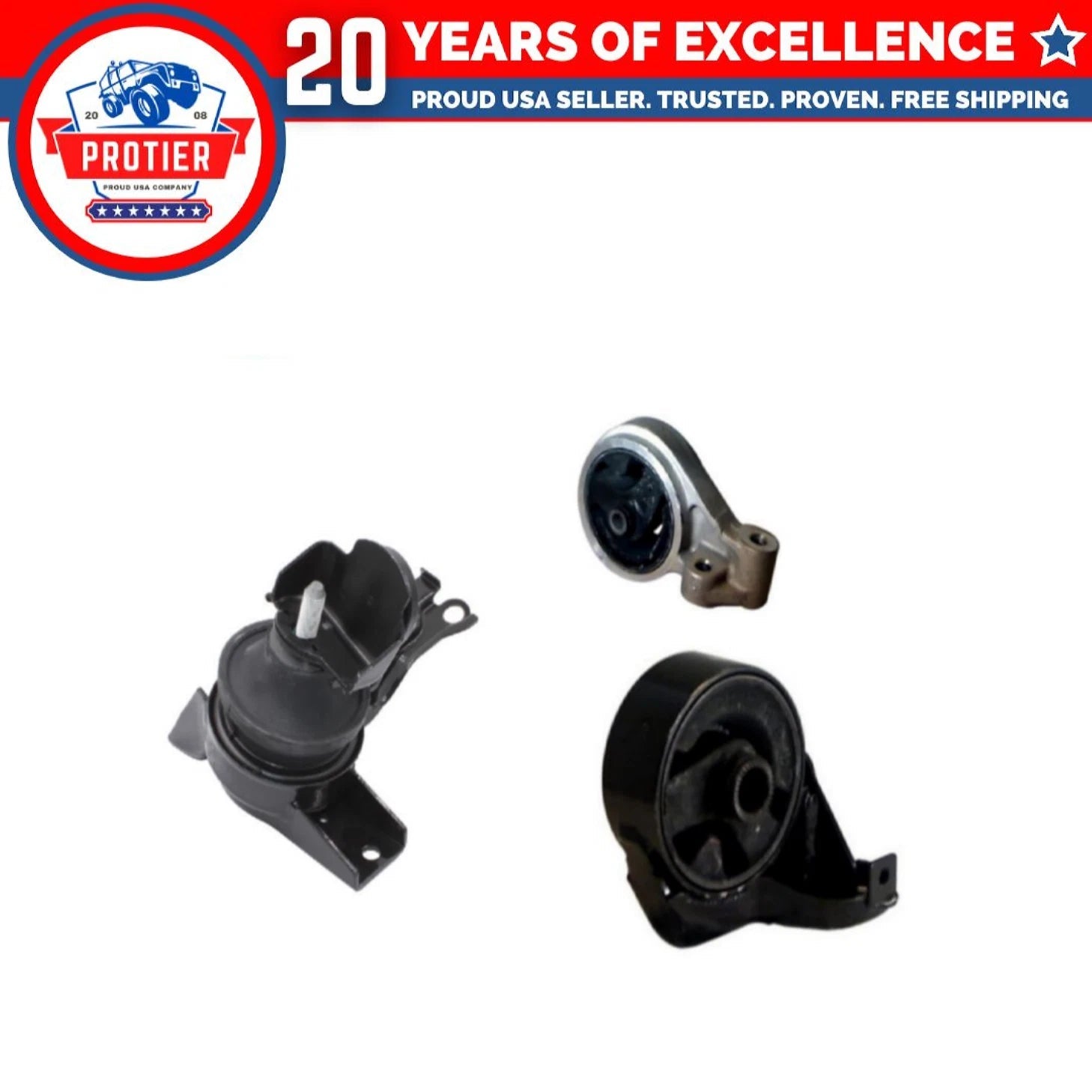 Engine Motor Mount Set : 2004-2006 Fits KiaSpectra5 2.0L Auto Trans 3PCS 6B93BC-57