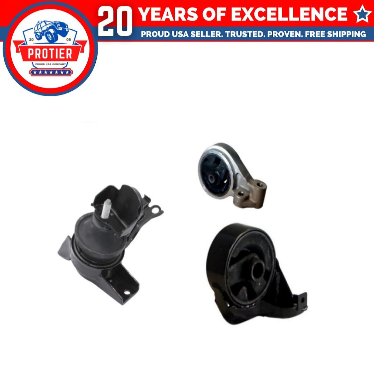 Engine Motor Mount Set : 2004-2006 Fits KiaSpectra5 2.0L Auto Trans 3PCS 6B93BC-57