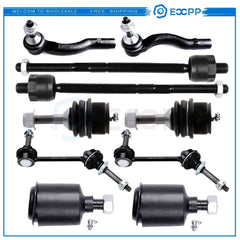 10x Front Sway Bars Ball Joints Tie Rods Part Fits 2003-2005 Lincoln Town Car 6B93BC-57
