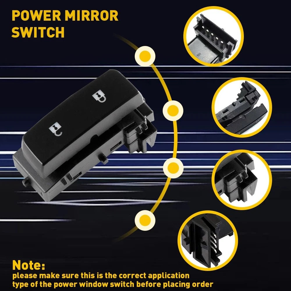 Master Door Front Lock Switch Driver Side for 2007-2013 Chevy Silverado 1500 GMC 6B93BC-57