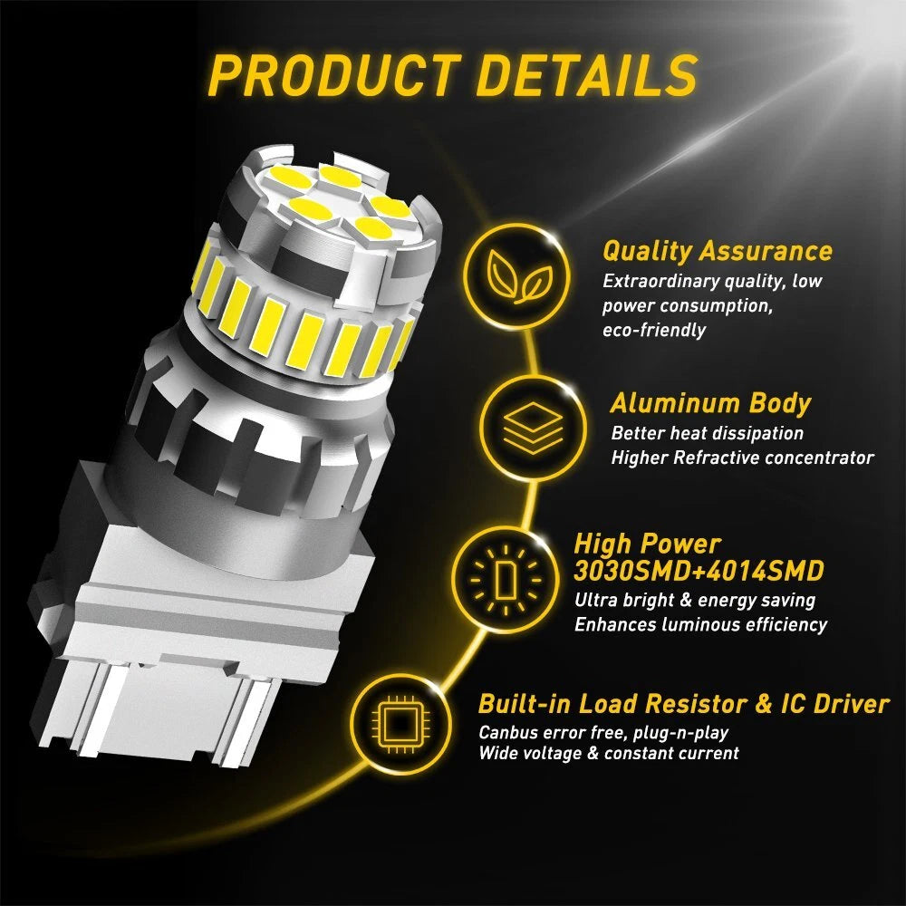 For Ford F150 F250 F350 Super Duty White 3157 LED Backup Reverse Tail Light Bulb 6B93BC-57