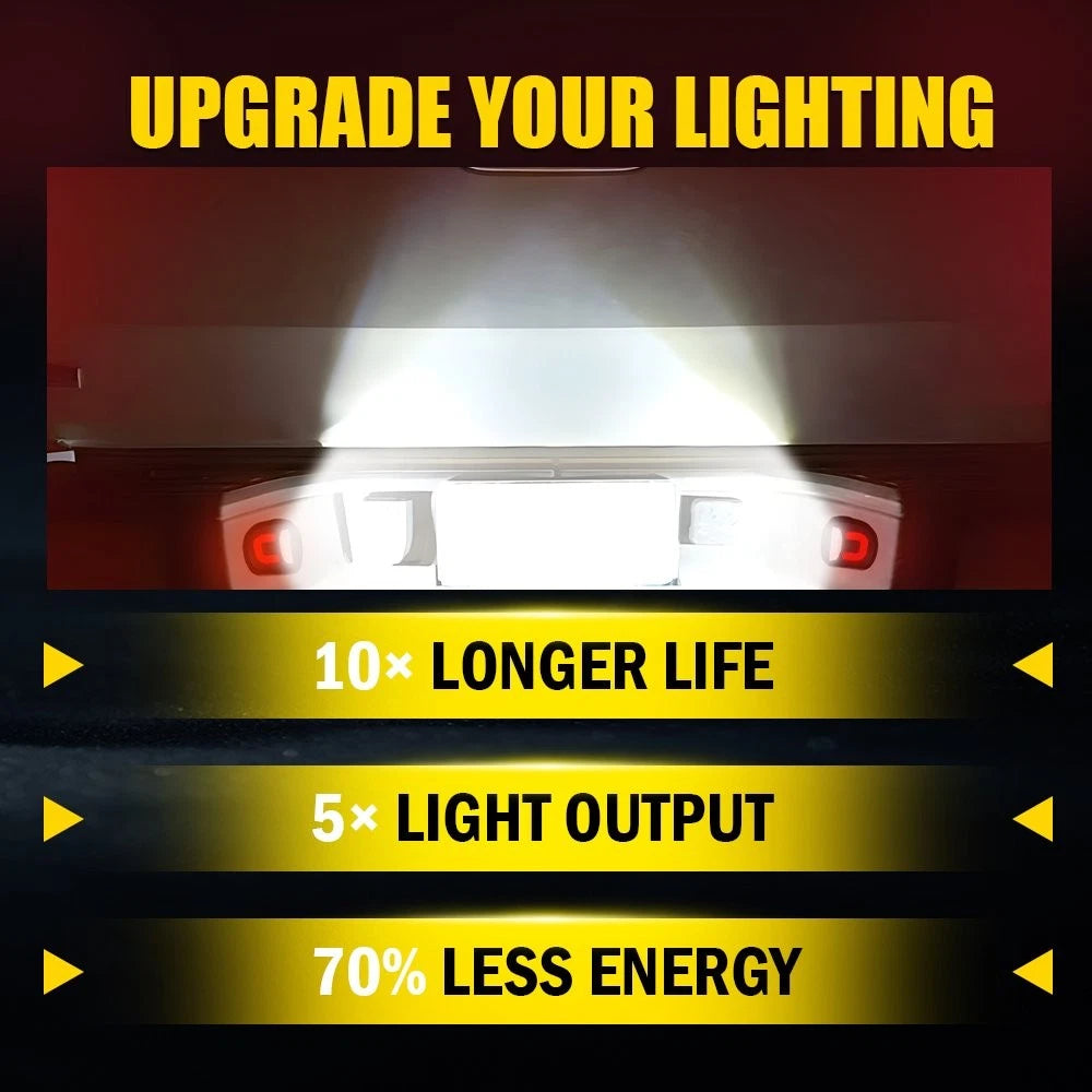 2pc White LED License Plate Lights Tag Lamps For 88-00 Chevy C/K 1500 2500 3500 6B93BC-57