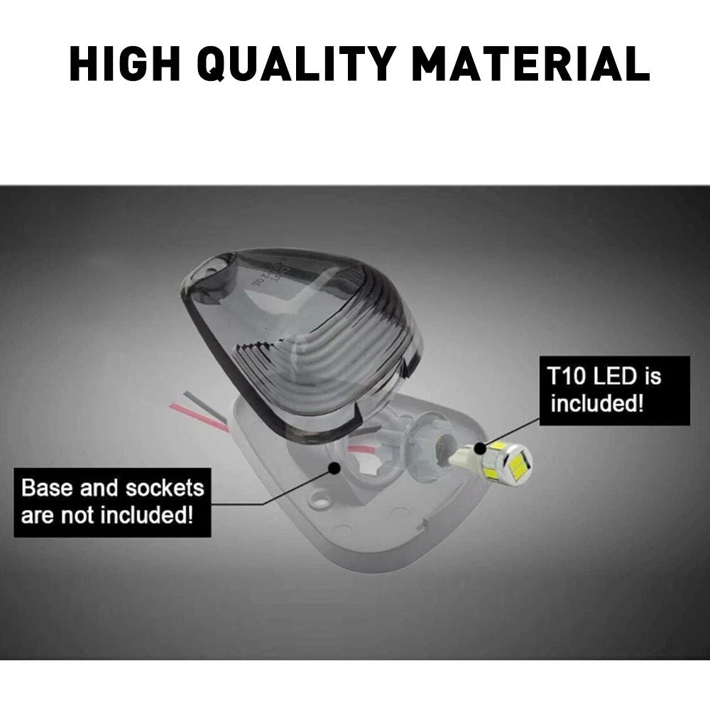 For Ford F250 F350 Duty Super Smoked Cab Roof Marker Running Light Covers Lens 6B93BC-57
