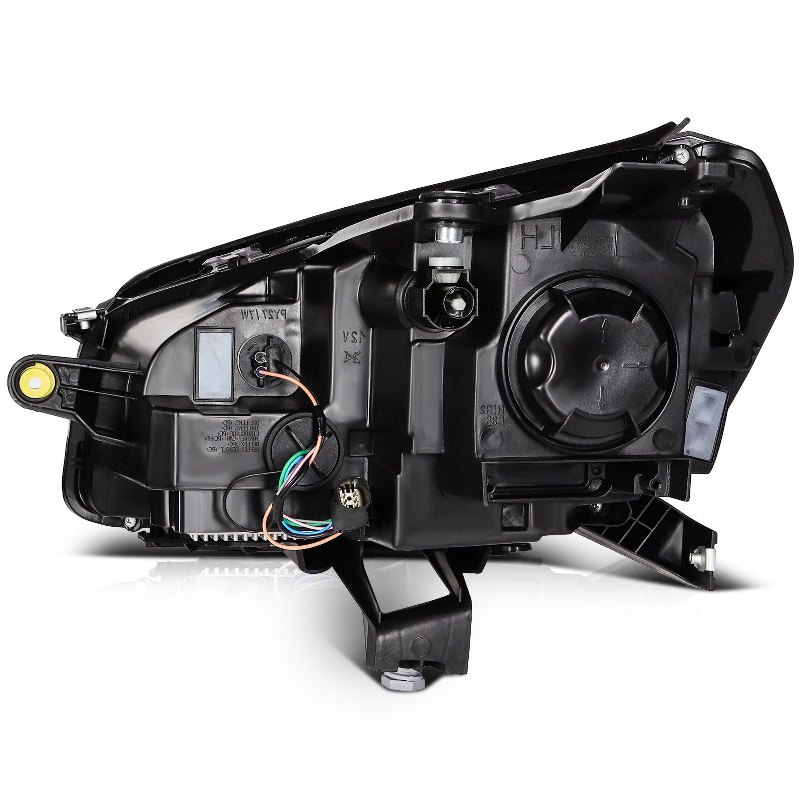 ECCPP LED Headlights Assembly For GMC Acadia 3.6L 2013-2017 Pair Kit Black Amber 6B93BC-57