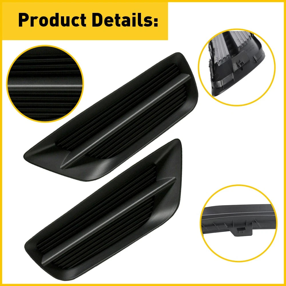 FRONT BUMPER FOG LIGHT LAMP HOLE COVER SET FOR 13-15 HONDA ACCORD SEDAN 4 DR EOA 6B93BC-57