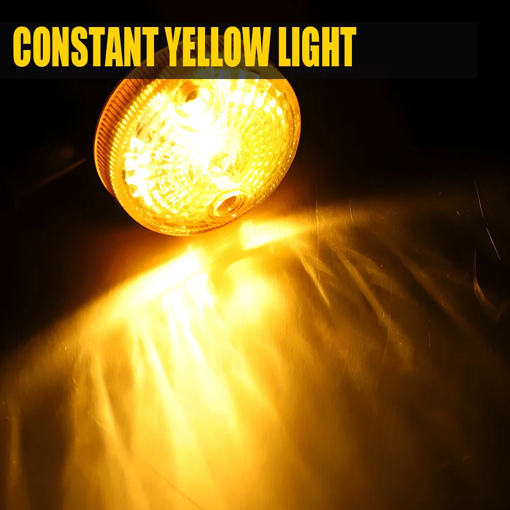 4PCS 10mm Amber Yellow Motorcycle Motorbike Turn Signal Indicator DRL Light EOA 6B93BC-57