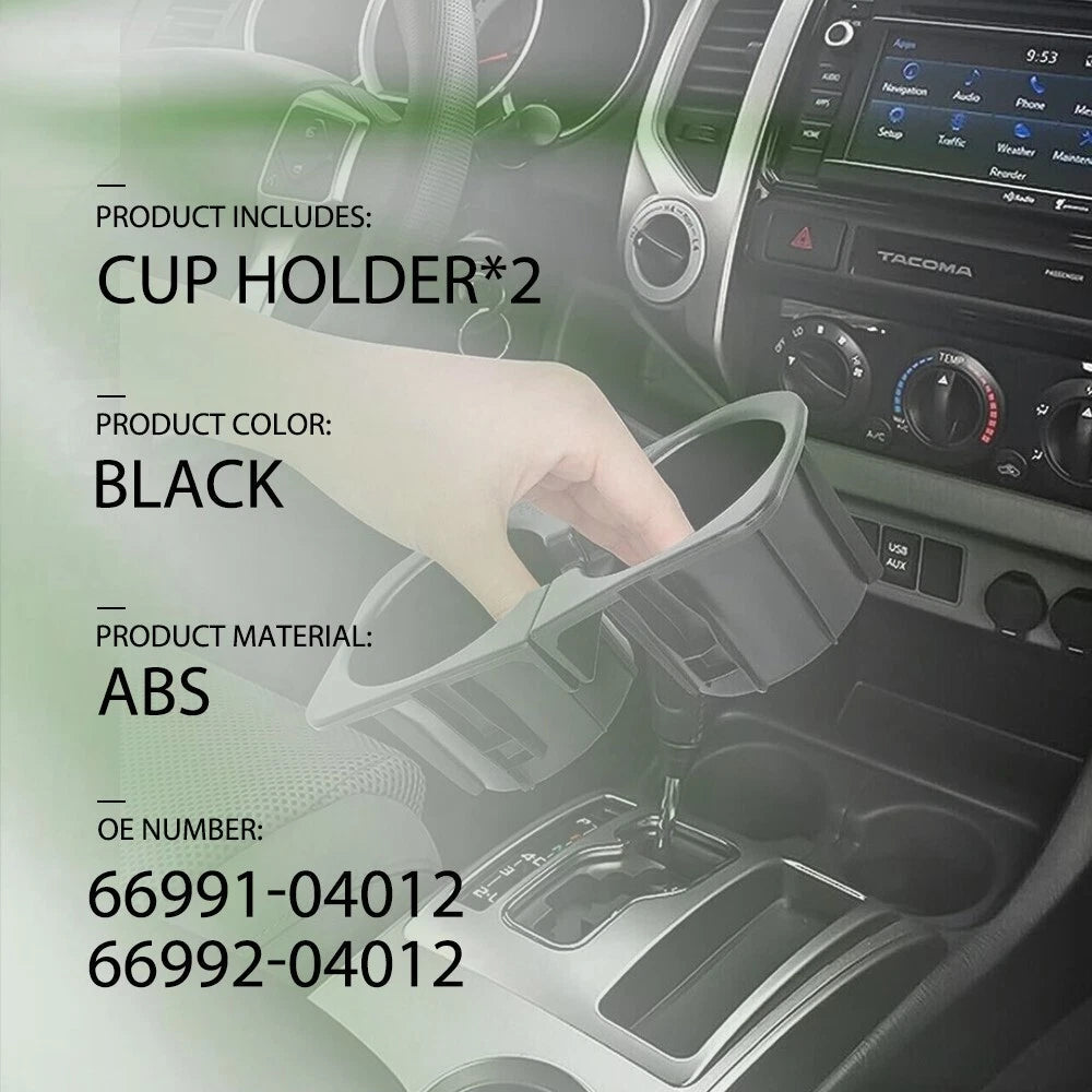 Pair Center Console Cup Holder Rubber Inserts Fit For Toyota Tacoma 2005-2017 EA 6B93BC-57