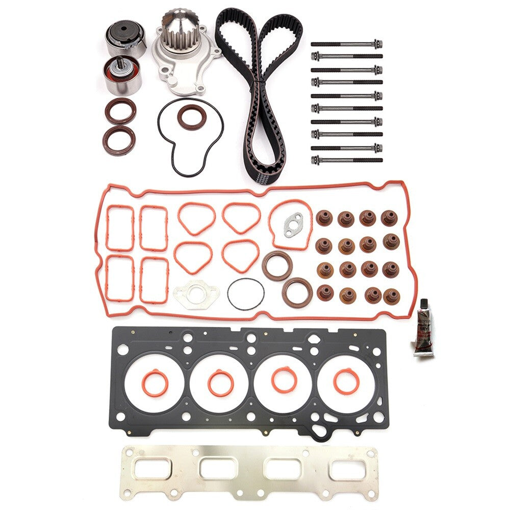 For 03-09 Chrysler PT Cruiser Jeep 2.4 Head Bolts set Timing Belt Water Pump Kit 6B93BC-57