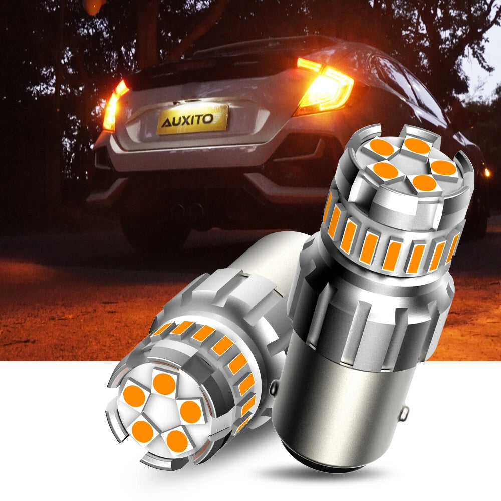 Anti Flash Hyper AUXITO 1157 Blinker Bulbs Canbus US 1016 LED Turn Signal Light AUXITO