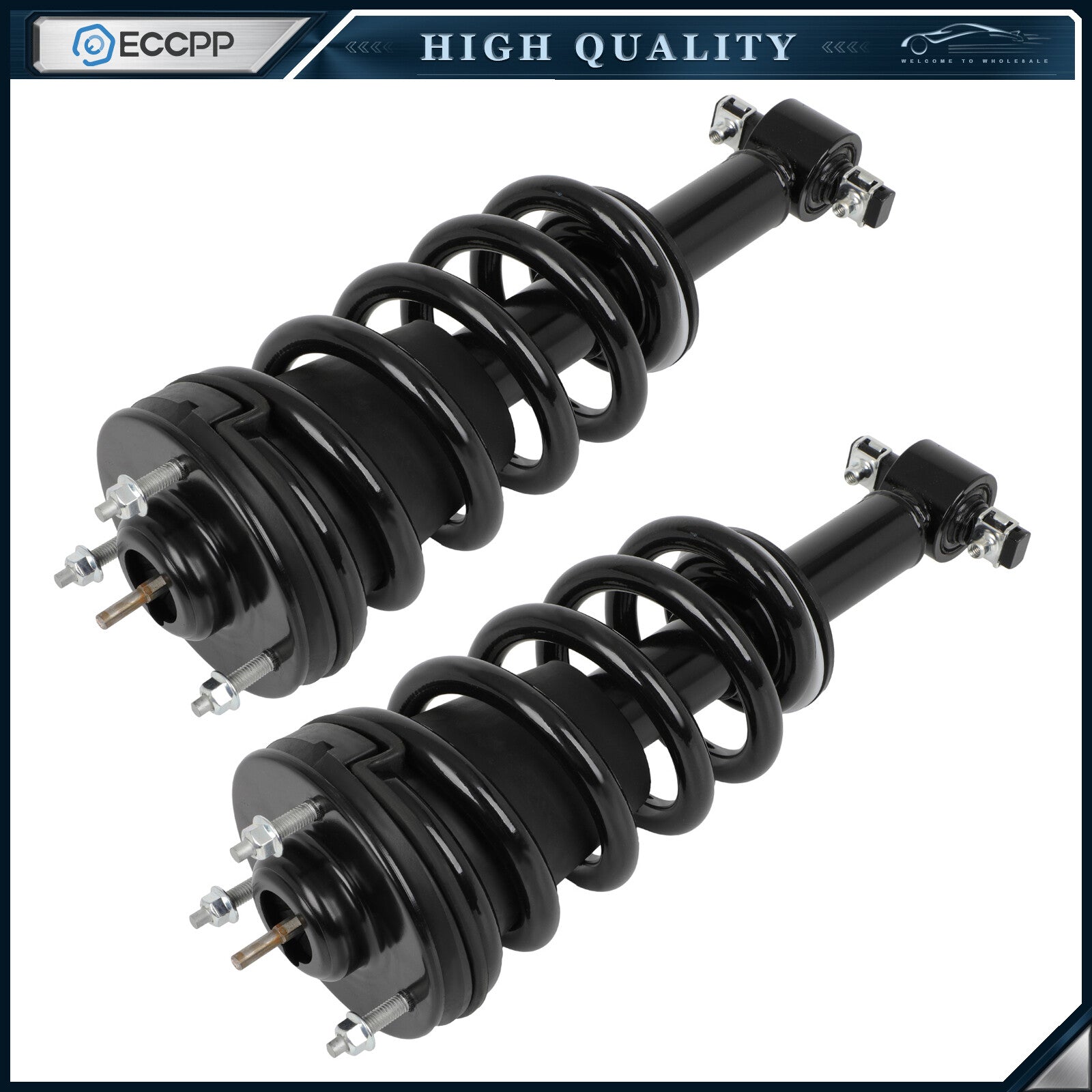 Pair Front Shock Strut Assy w/ Electric For Cadillac Escalade Chevy Tahoe Sierra 6B93BC-57