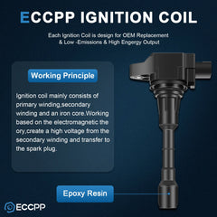 ECCPP 6 Ignition Coils For 2007-2018 Nissan Altima 09-20 Nissan Murano 3.5L V6 ECCPP