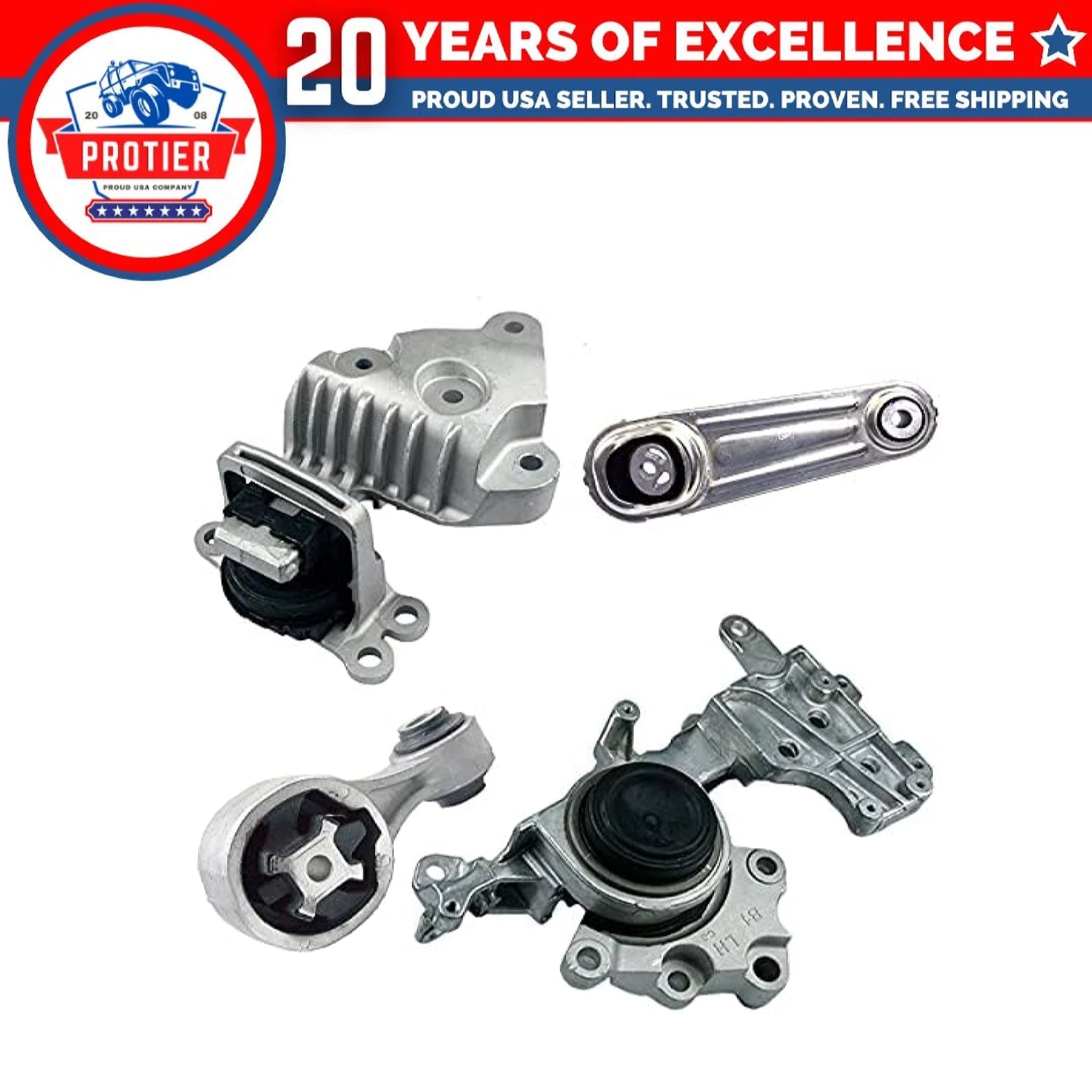 Fits 2014-2019 Nissan Rogue 2.5L AUTO Engine Motor&Transmission Mount Set | 6B93BC-57