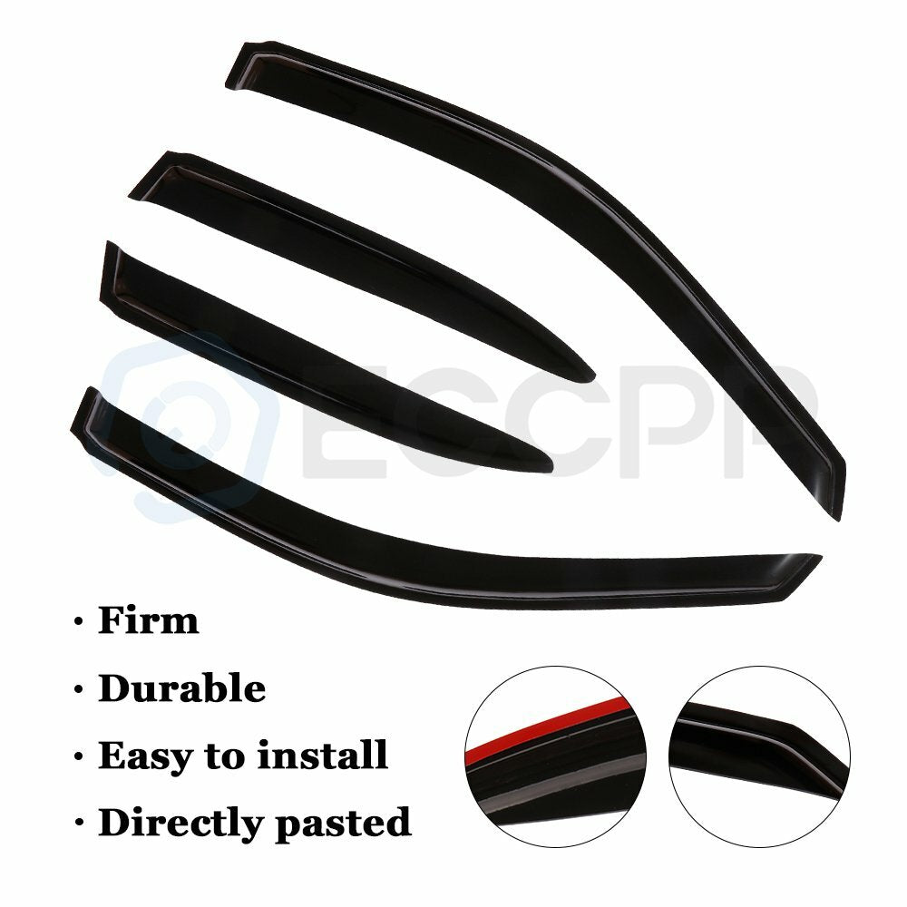 Window Visor Vent Rain Shades Guards Deflectors For 02-05 Honda Civic Sedan 6B93BC-57