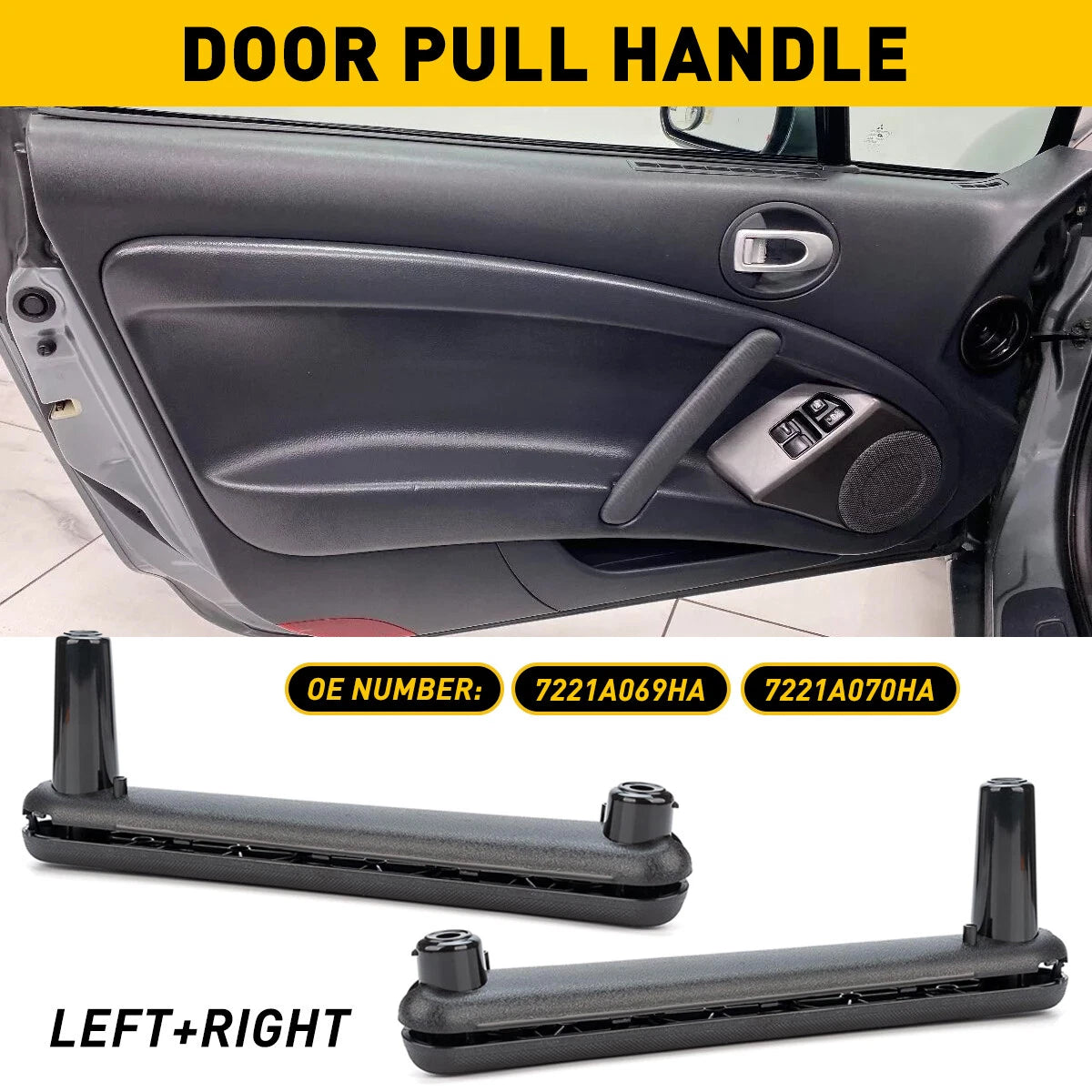 Pair Left+Right Inside Door Pull Open Handle For Mitsubishi Eclipse 2006-2012 EA 6B93BC-57