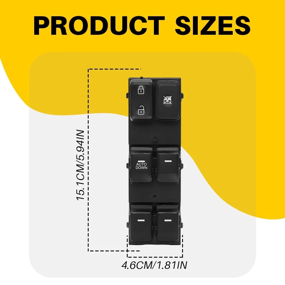 Left Master Power Window Control Switch For 2011-16 Kia Sportage 935703W000WK EA 6B93BC-57