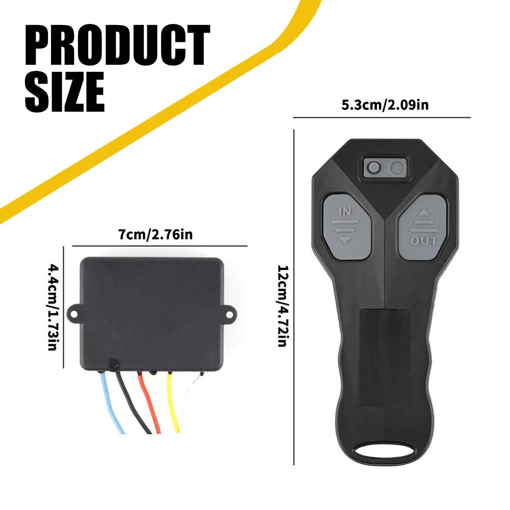 Wireless Winch Remote Control Kit for Jeep Truck ATV SUV 12V Switch Handsset USA 6B93BC-57