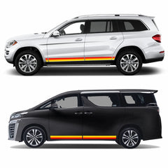 1PC Racing Plaid Side Door Fender Skirt Stripes Decal Sticker Sport Race Car EOA 6B93BC-57