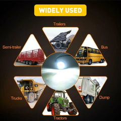 500pcs Pickup Round Side Marker lights 3/4"LED Bullet Light Truck Trailer White 6B93BC-57