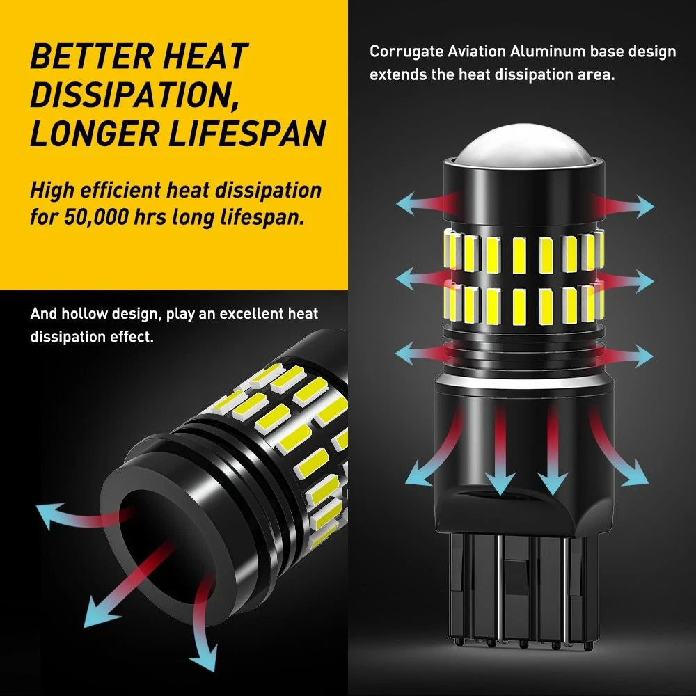 AUXITO 7443 7440 LED Reverse Backup Light White 6000K for DRL Parking Tail Bulbs AUXITO