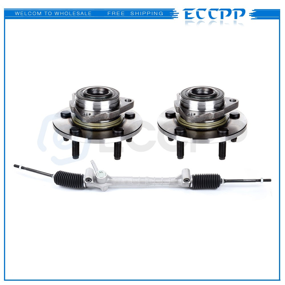 ECCPP 3Pcs Steering Rack And Pinion+Wheel Hub Bearing Assembly For 2Wd Ram 1500 ECCPP