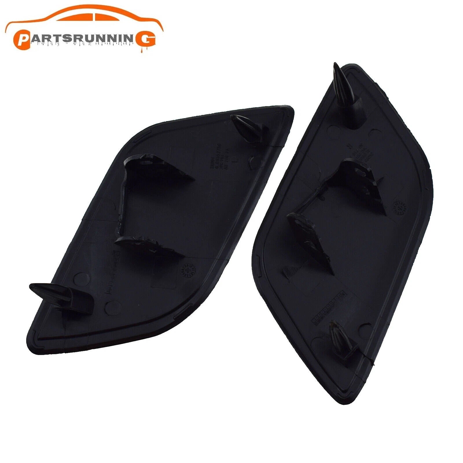 Pair Front Bumper Headlight Washer Spray Nozzle Cover Cap For Audi Q7 2010-2015 6B93BC-57