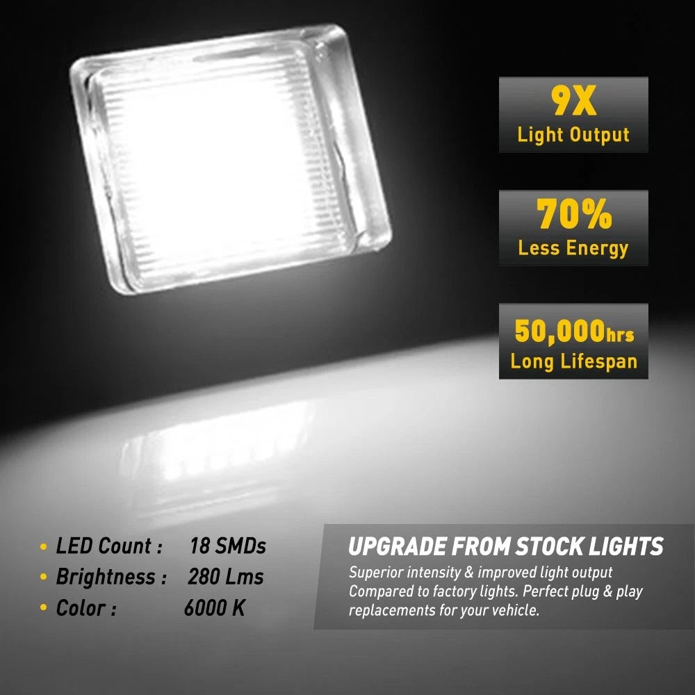 For Ford F150 2015-2022 LED Smoke License Plate Light Bulbs Assembly Lamps EOA 6B93BC-57