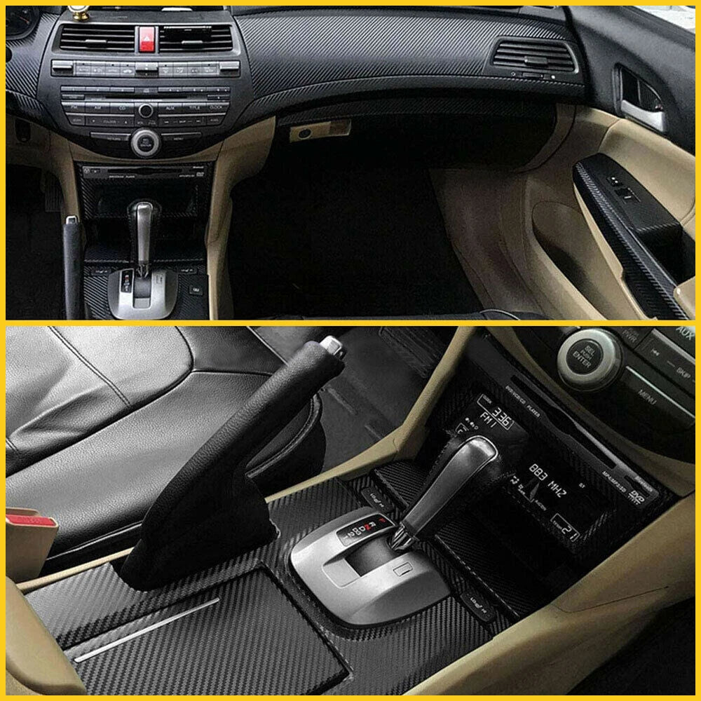 Carbon Fiber Style Decor Interior Kit Cover Trim 29PC For Honda Accord 2008-2012 6B93BC-57