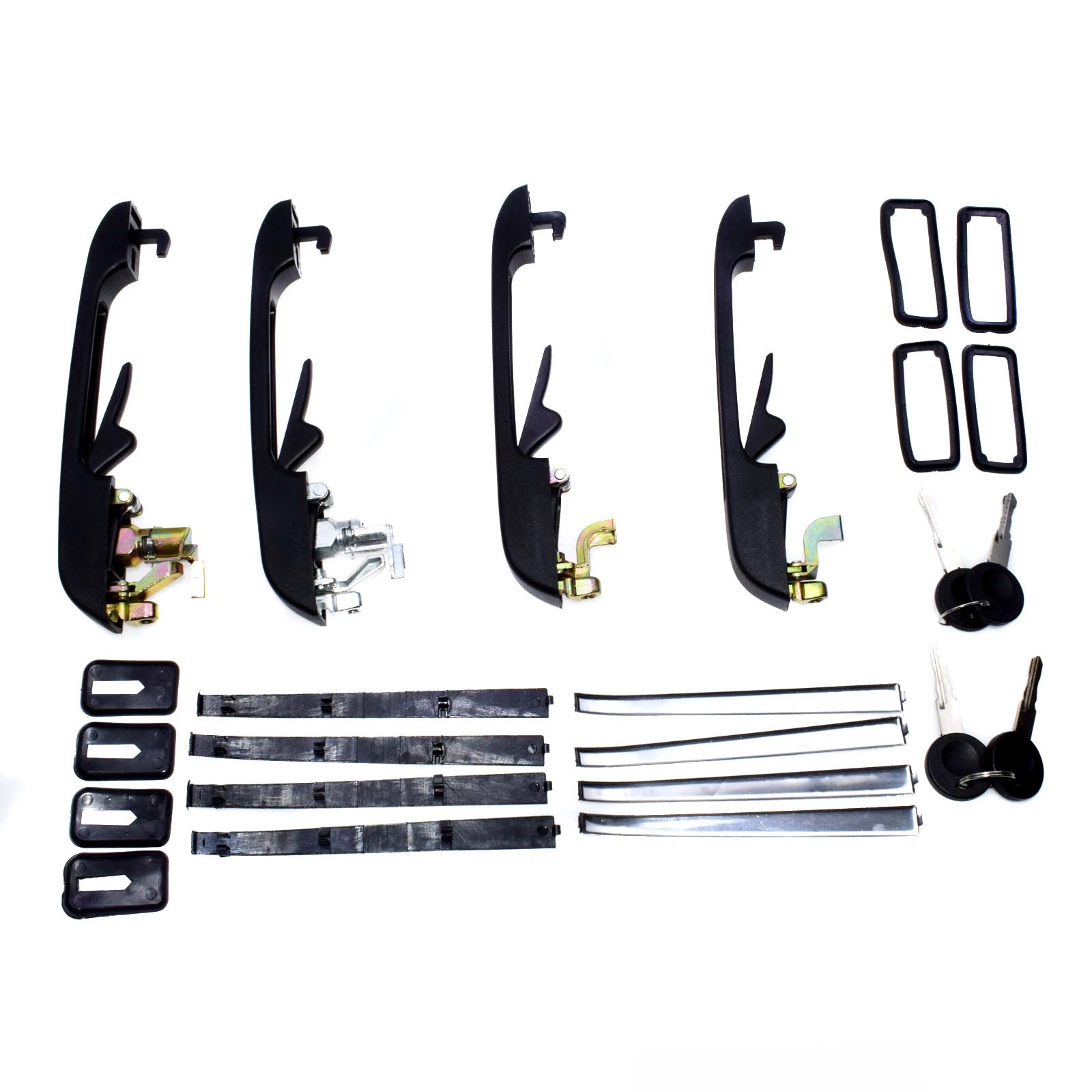 4Pcs Outside Door Handle Front Rear Left Right For VW Golf Jetta Rabbit Scirocco 6B93BC-57