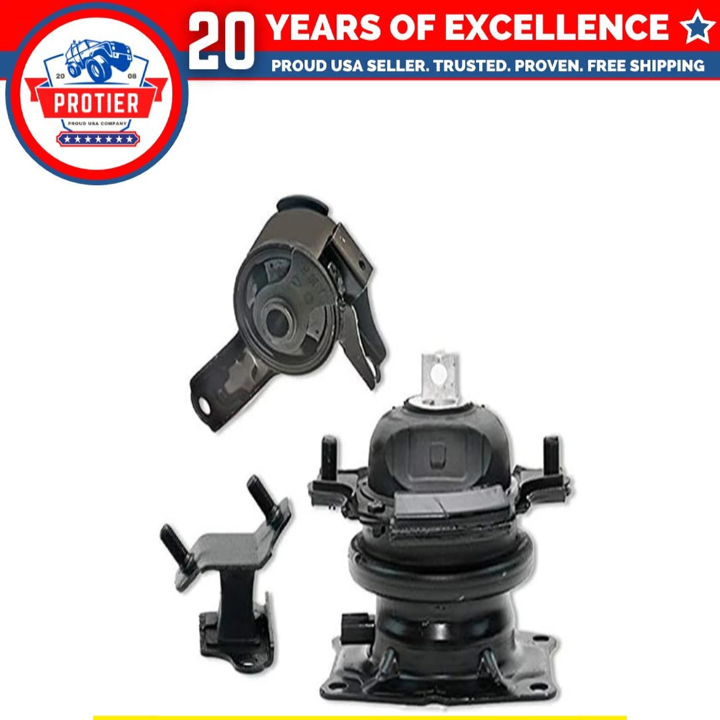 Fits 2005-2006 Honda Odyssey 3.5L i-VTEC AUTO Motor & Rear Trans Mount Set 3pc 6B93BC-57
