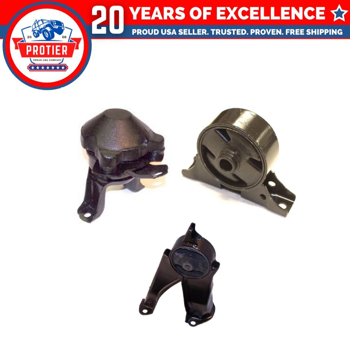 Engine Motor Mount 3PCS Set Fit 2006-2011 Mitsubishi Eclipse 3.8L Replaces 6B93BC-57